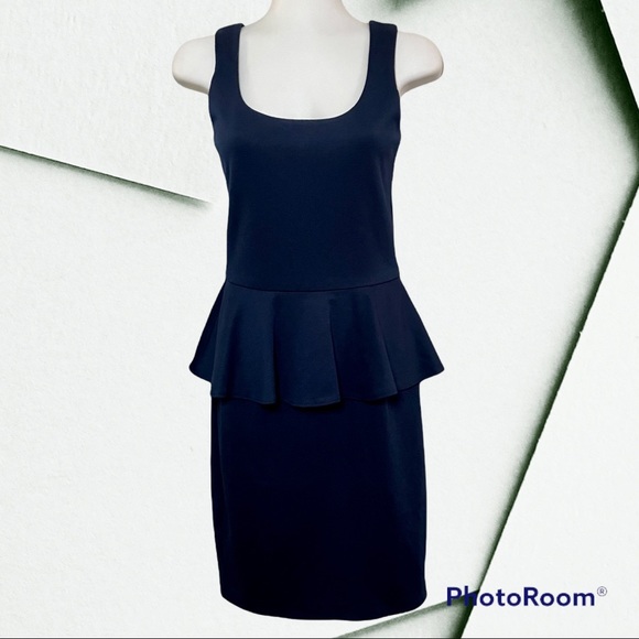 Aqua by Bloomingdales Peplum Dress WO-4135 in the color Ink - NWT, HTF color - Picture 16 of 16